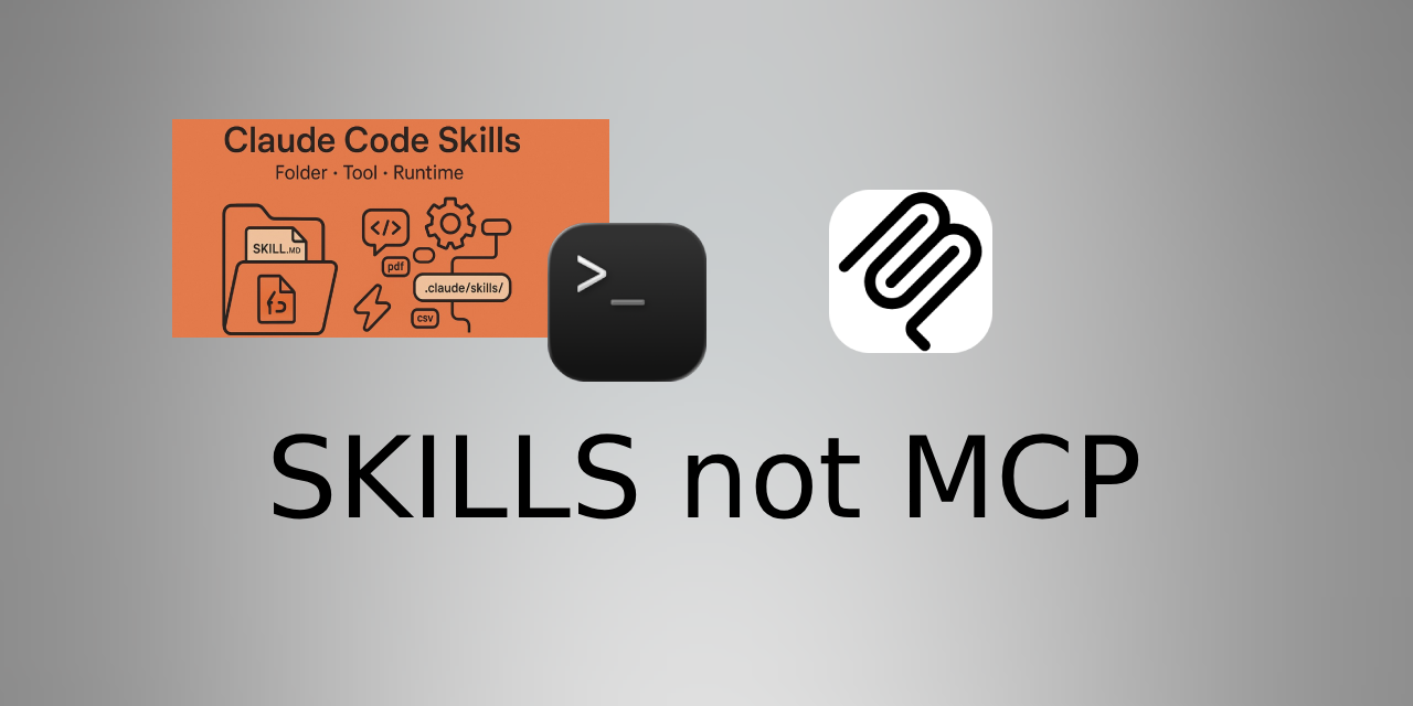 80-90% token savings. SKILLS.md + Shell vs MCP- deterministic delegation pattern.