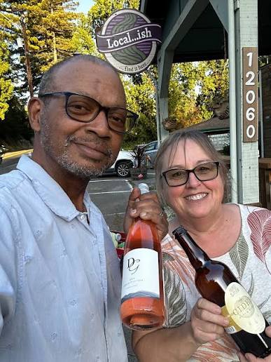 Lisa and Thomas, owners of Local...ish, standing in their Guerneville shop