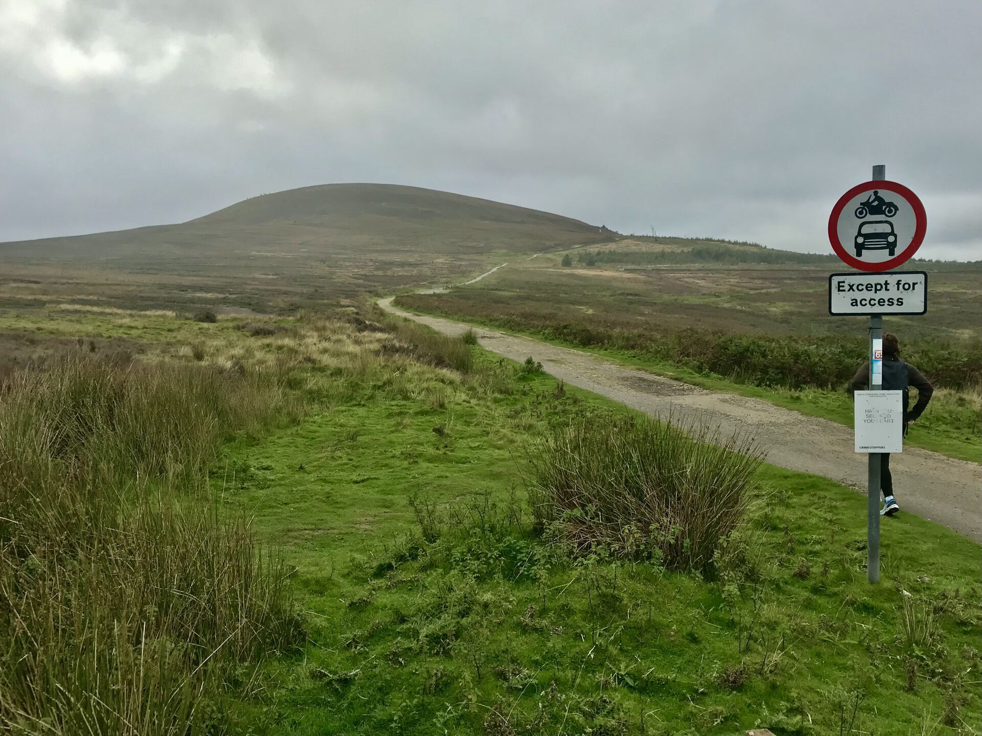 The climb up Hambleton End from Square Corner