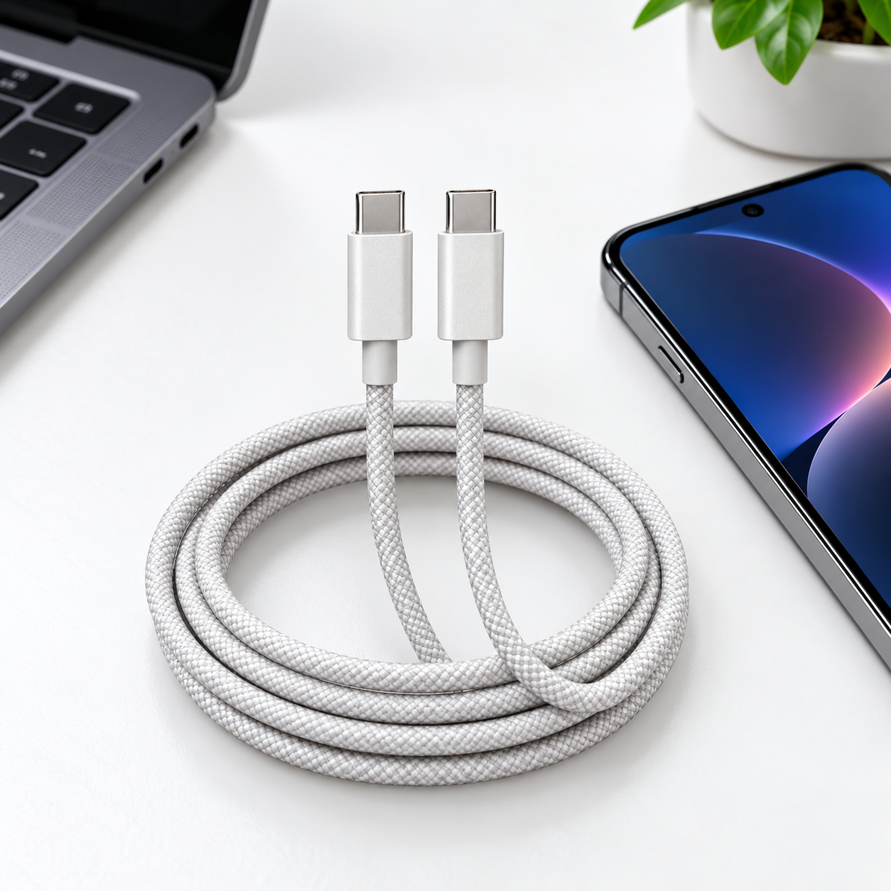 Cabo Duke DU-4108 PD USB-C para USB-C 2m 30W - Confeitaria e Artigos para Festas em Blumenau
