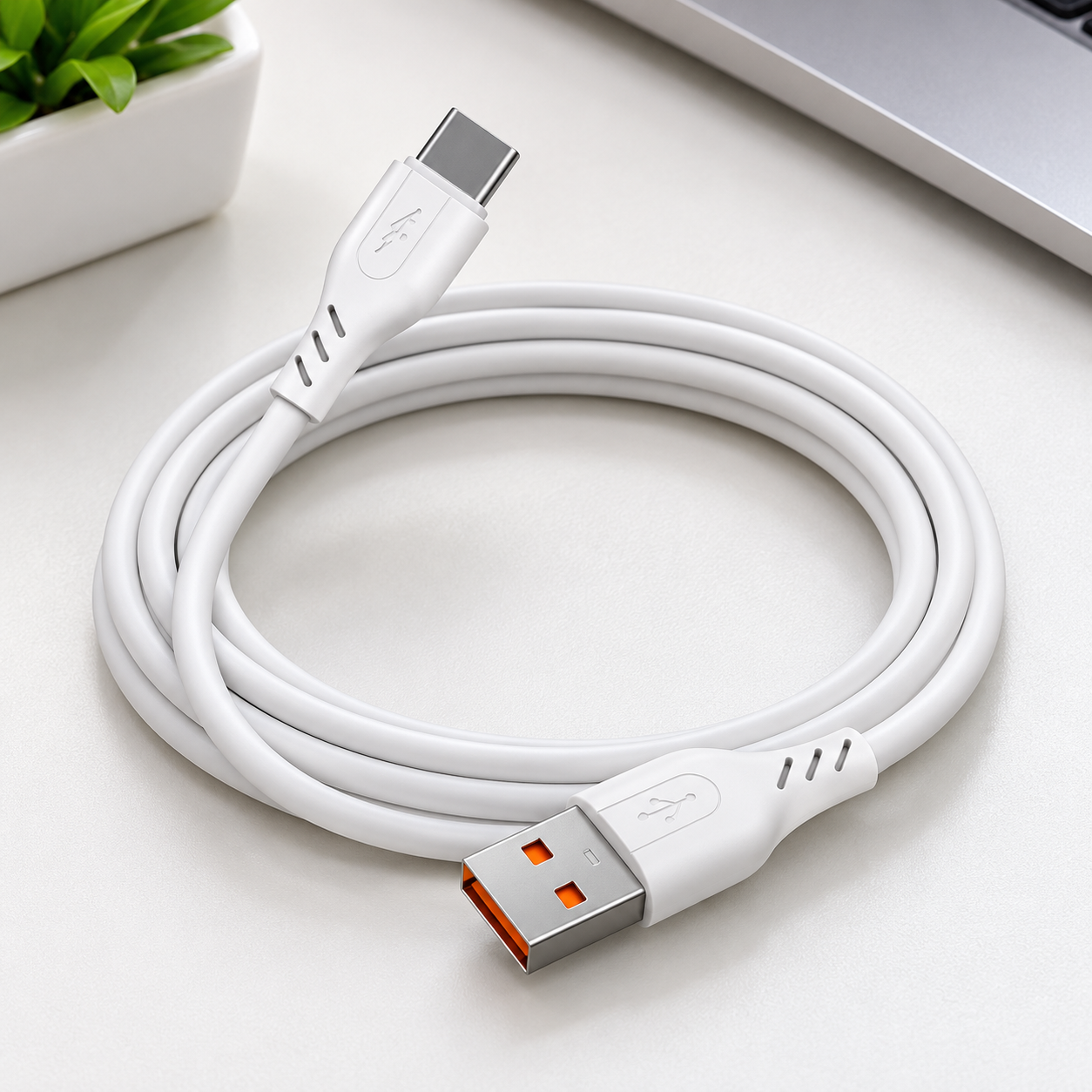 Cabo USB-A para USB-C Duke 2m 6A - Confeitaria e Artigos para Festas em Blumenau