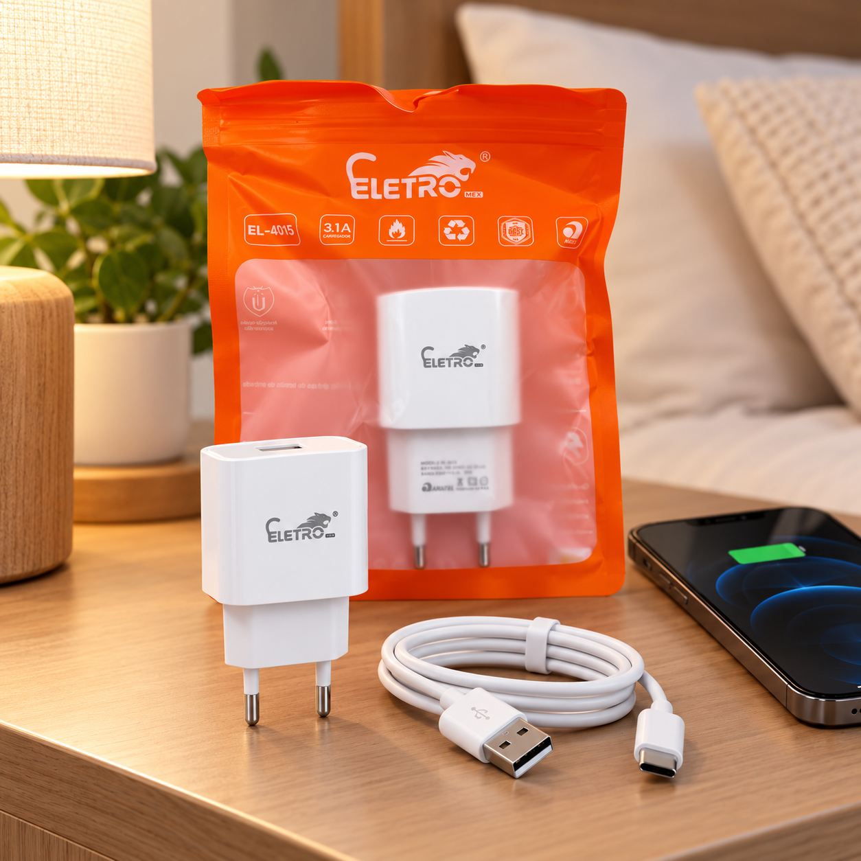 Carregador USB Eletrão 3,1A - Confeitaria e Artigos para Festas em Blumenau