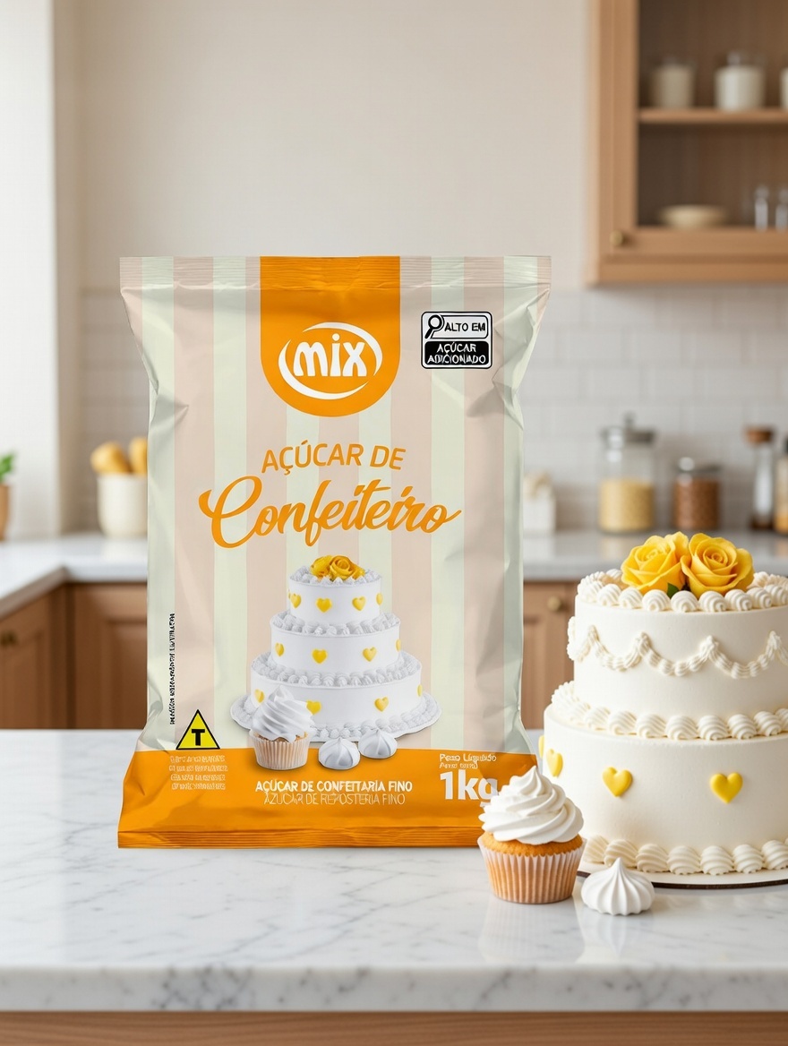 Açúcar de Confeiteiro Mix 1kg