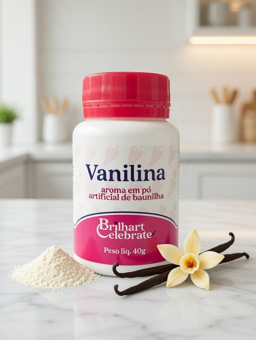 Vanilina em Pó Brilhart Celebrate 40g