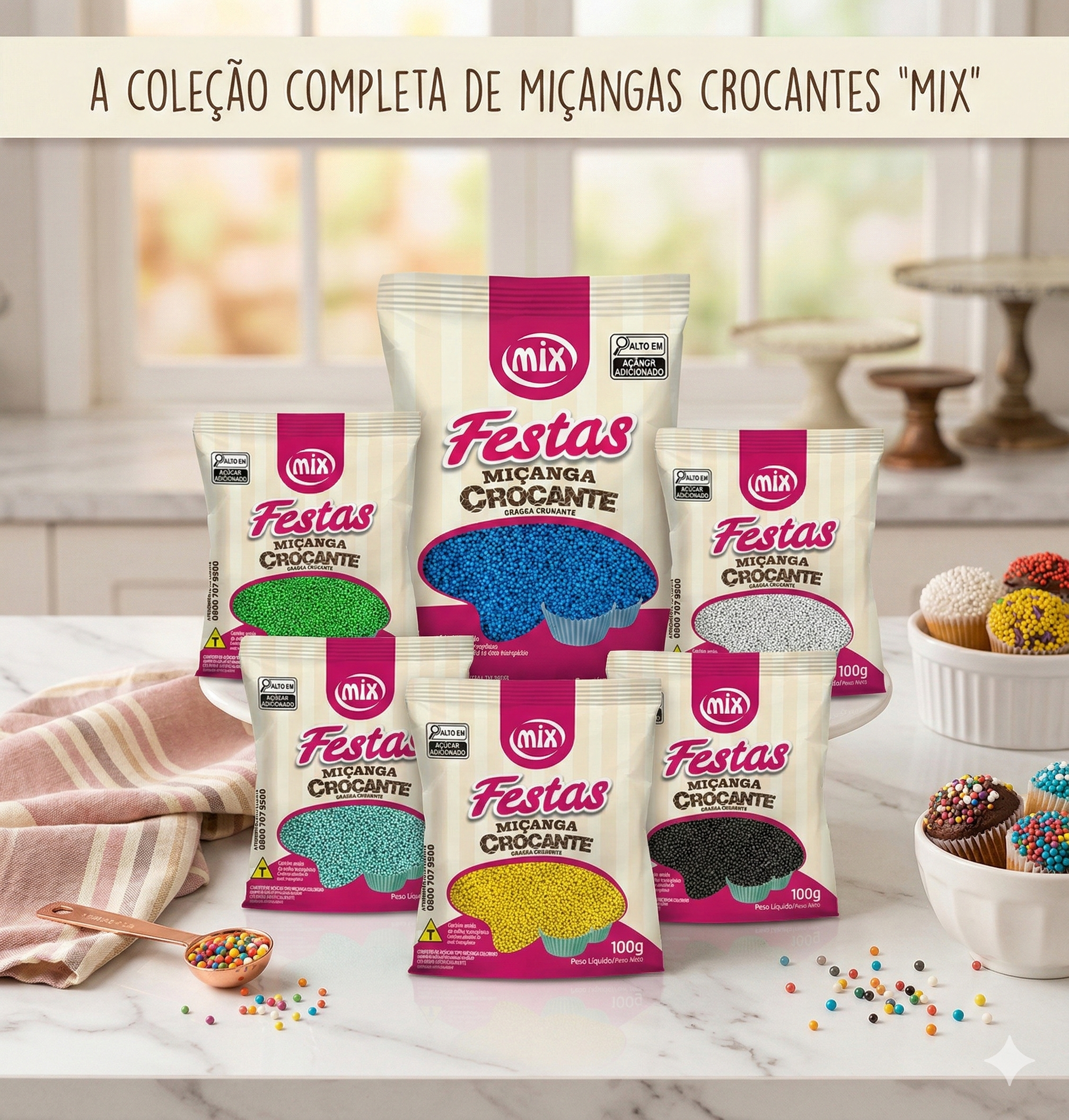 Miçanga Crocante Mix 100g