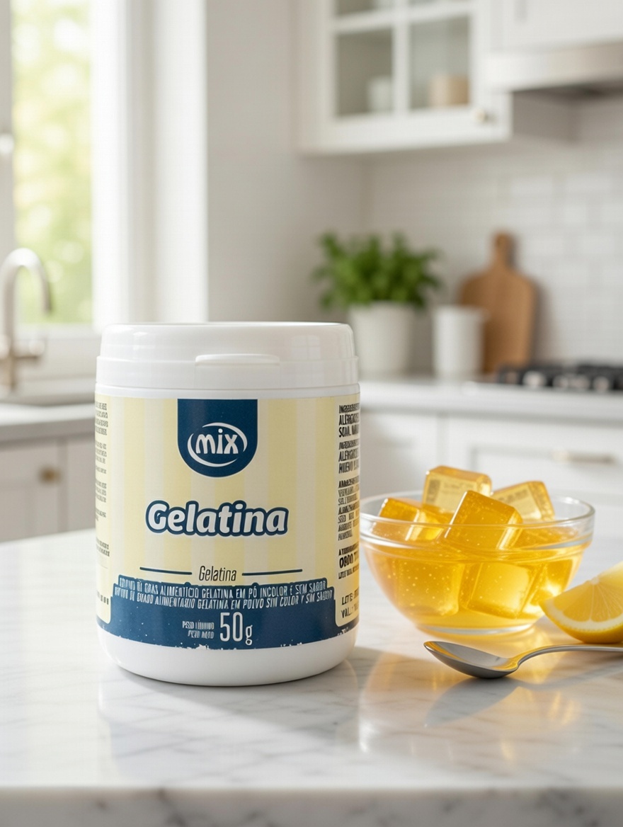 Gelatina Incolor sem Sabor Mix 50g