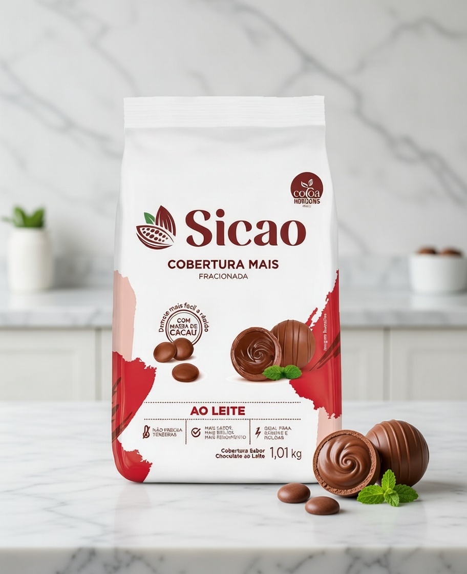 Cobertura de Chocolate Ao Leite Sicao Mais 1,01kg