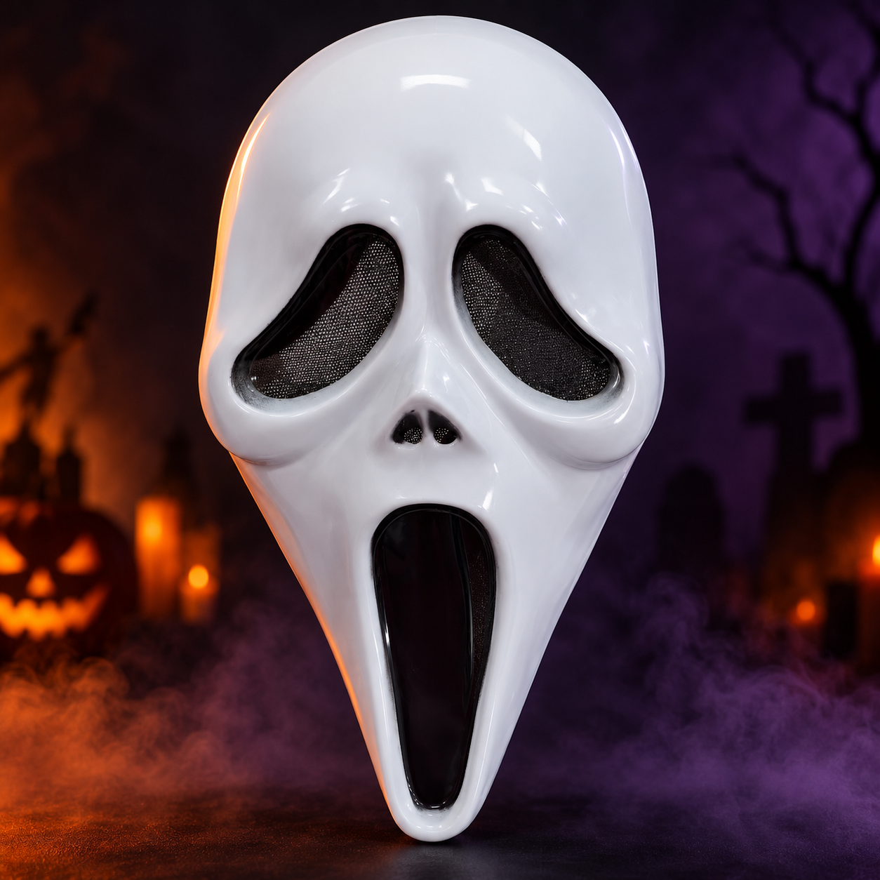 Máscara Ghostface Branca Plástica - Confeitaria e Artigos para Festas em Blumenau