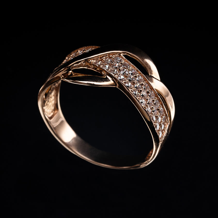 Gold Pavé Twist Multi-Layer