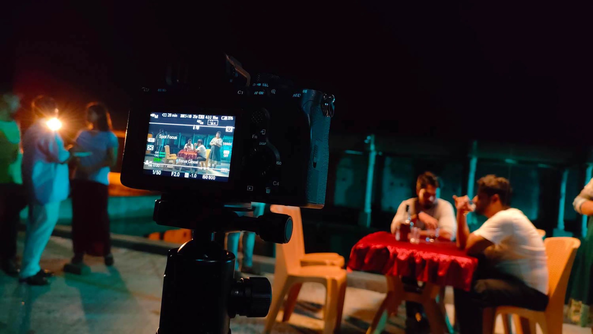 Cinematic production setup