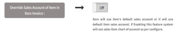 Override Sales Account of Item in Xero Invoice