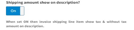 Shipping Amount show on description