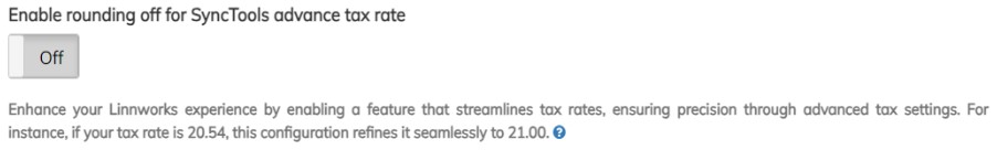 Enable rounding off for SyncTools advance tax rate