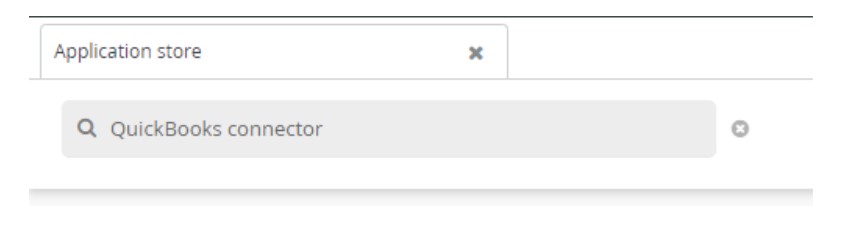 Search for QuickBooks connector