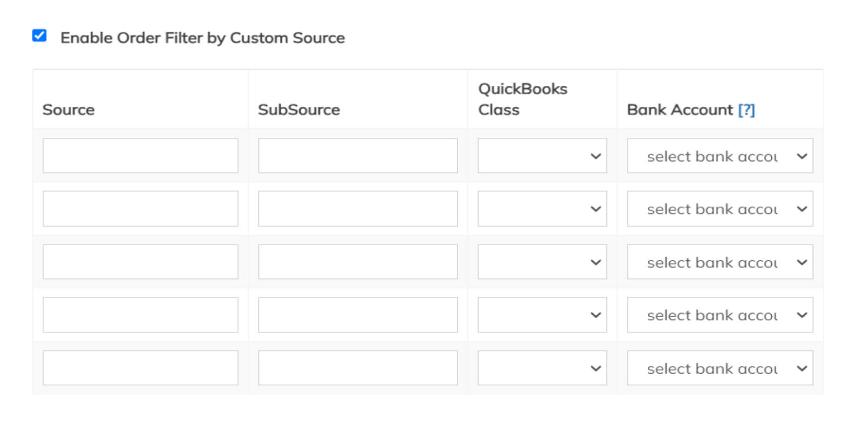 Enable Order Filter by custom source subsource: