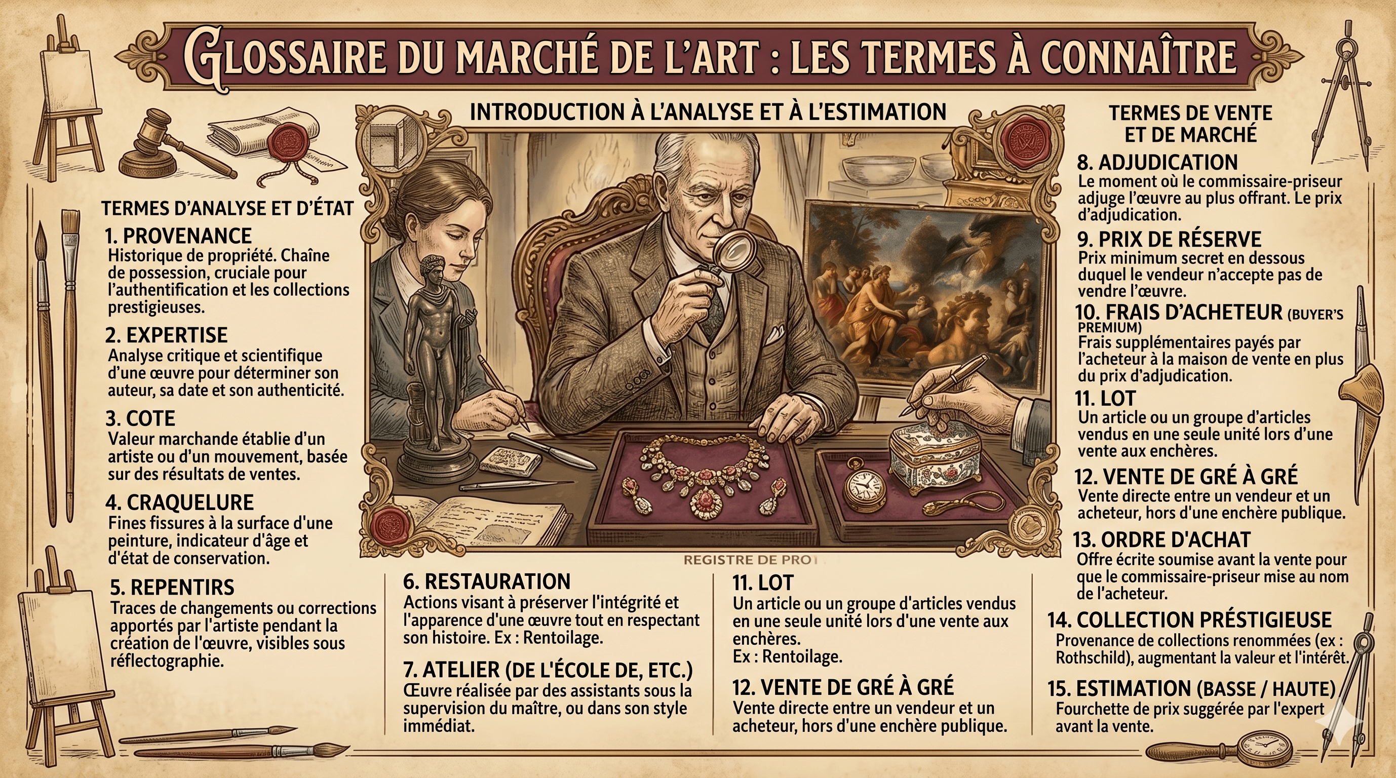 Glossaire du marché de l'art : les termes à connaître