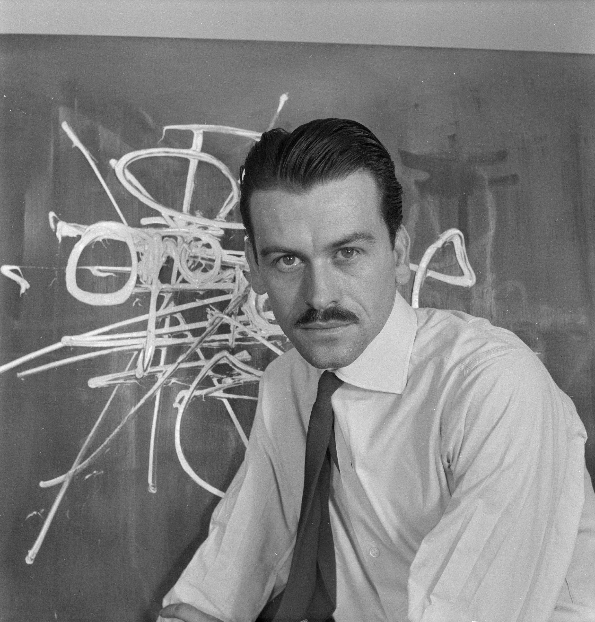Portrait de Georges Mathieu — peinture — Abstraction lyrique