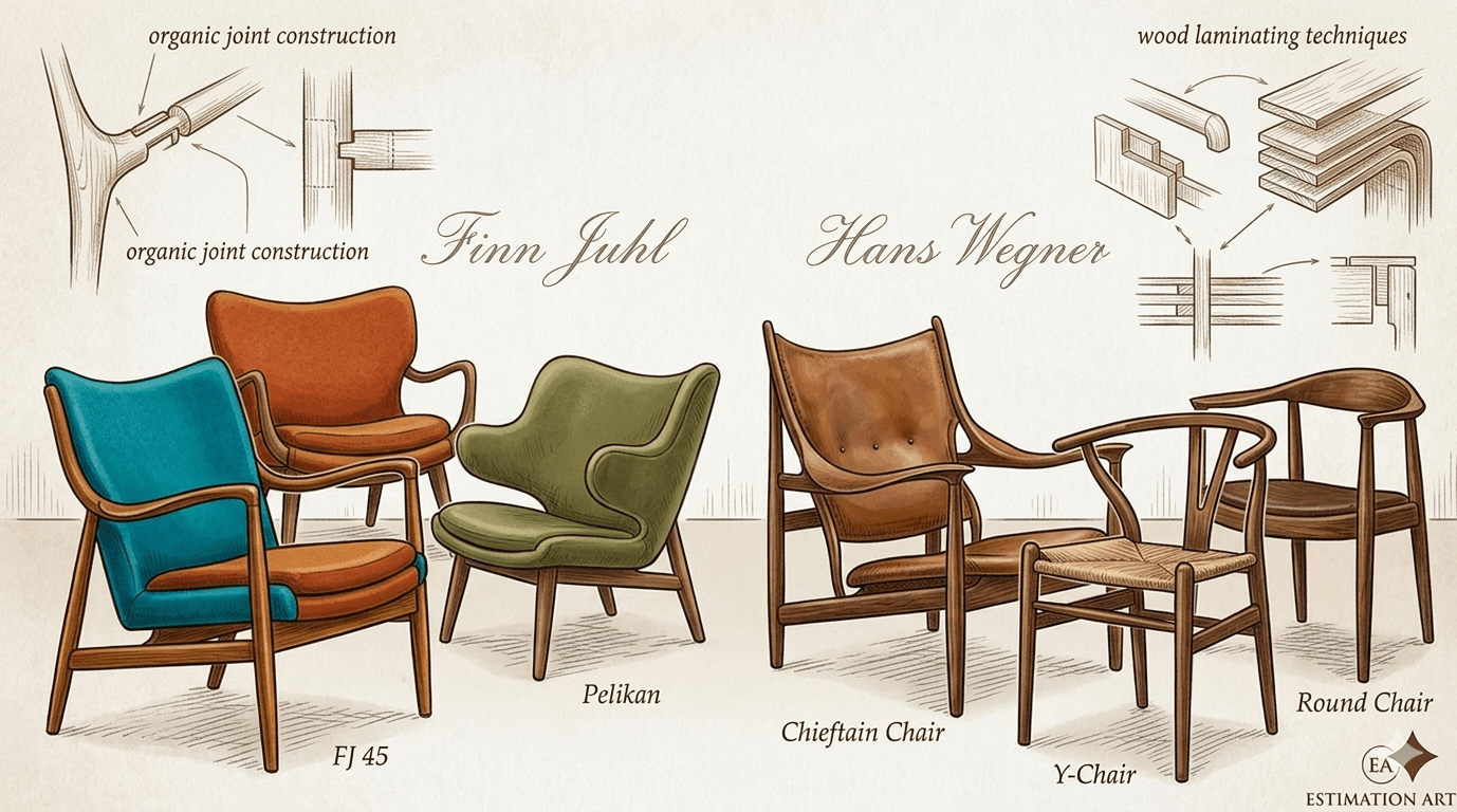 Design scandinave : Finn Juhl, Hans Wegner — ce qui se vend en France