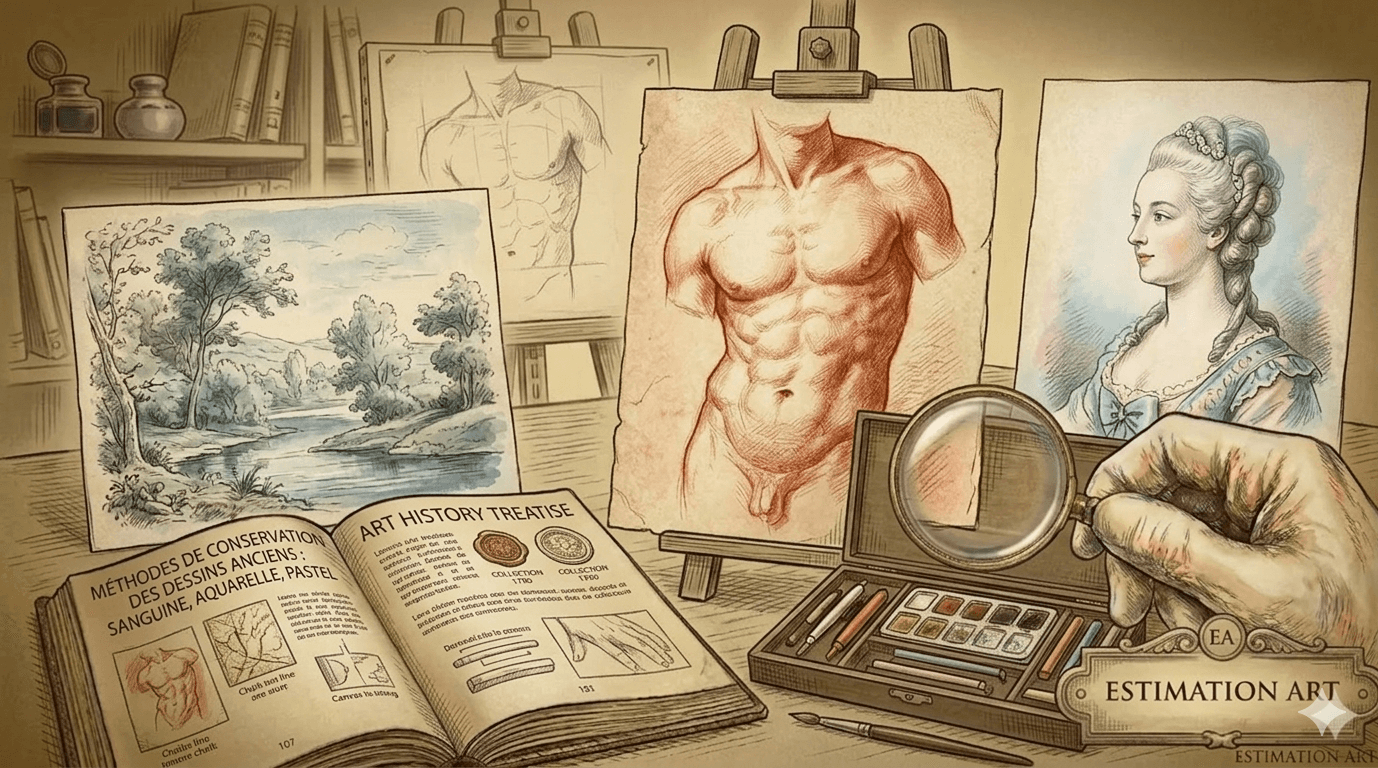 Aquarelle, sanguine, pastel : les techniques et leur valeur