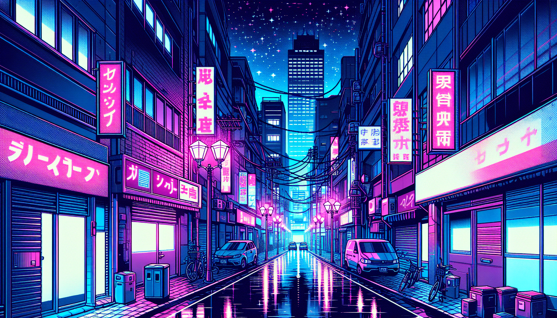 Purple Neon Street
