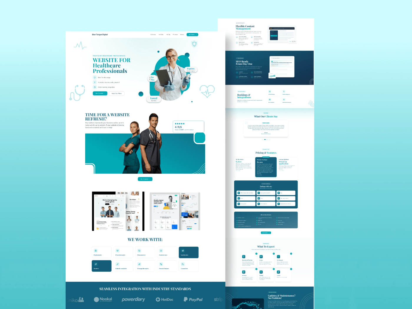 Healthcare Website Figma Template - Medical Professional Landing Page — Figma UI Component Preview