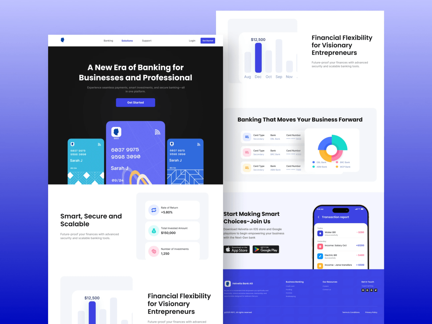 Business Banking Website Figma Template — Figma UI Component Preview