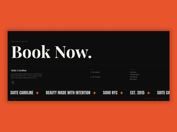 Luxury Dark Footer Template for Figma