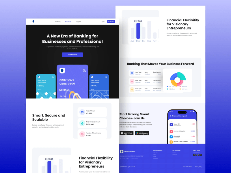 Business Banking Website Figma Template