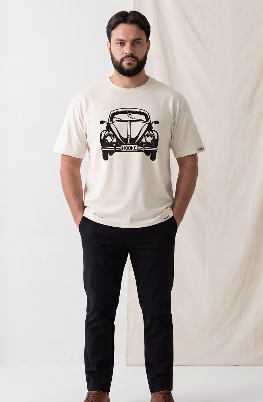 T-SHIRT VINTAGE FUSCA off white - Vista 2