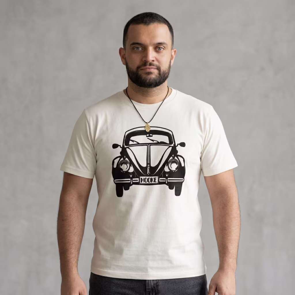 T-SHIRT VINTAGE FUSCA off white - Vista 4