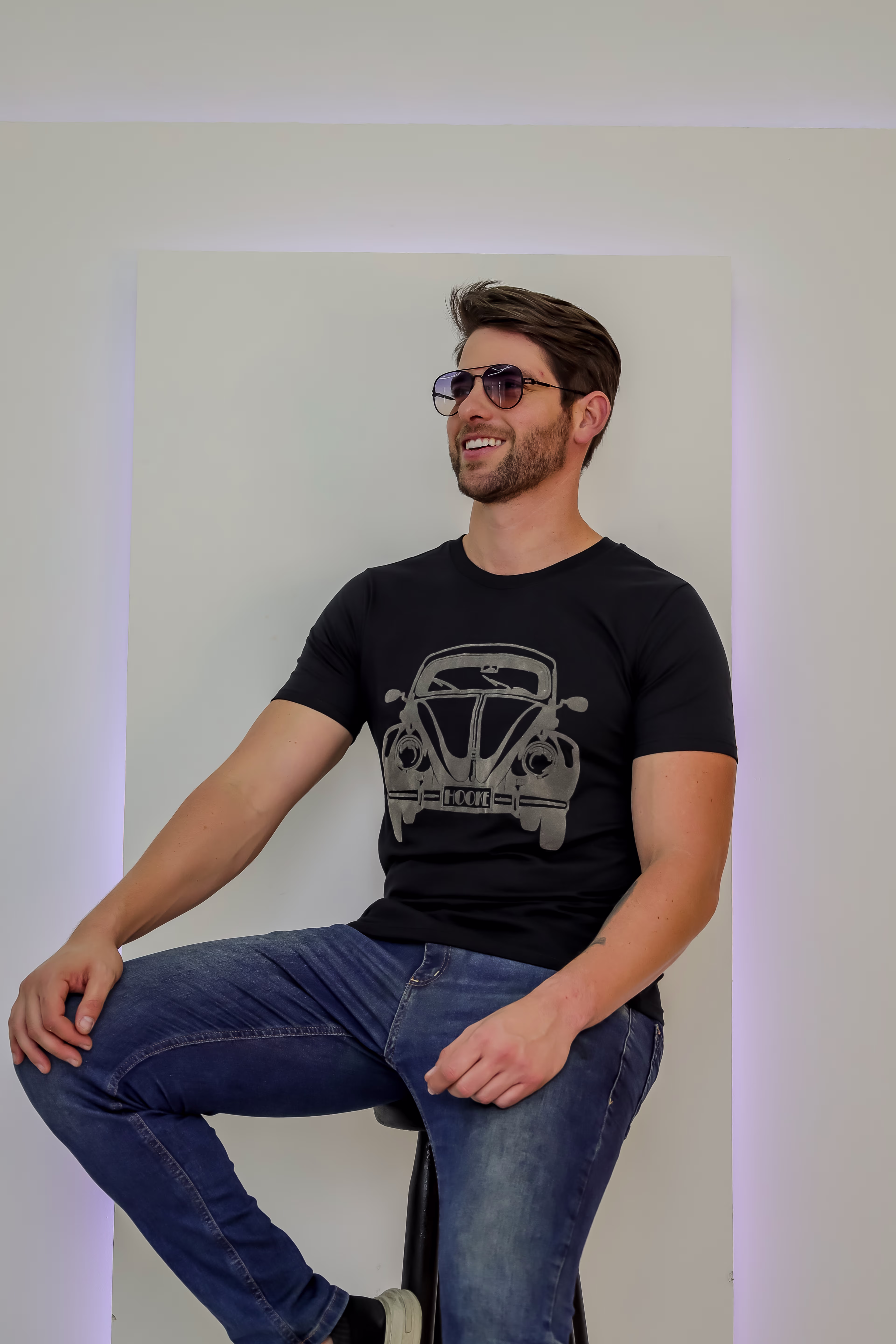 T-Shirt Vintage Fusca Preta - Vista 3