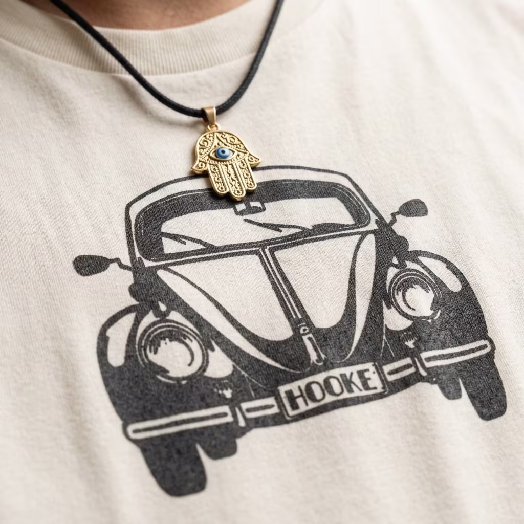 T-SHIRT VINTAGE FUSCA off white - Vista 5