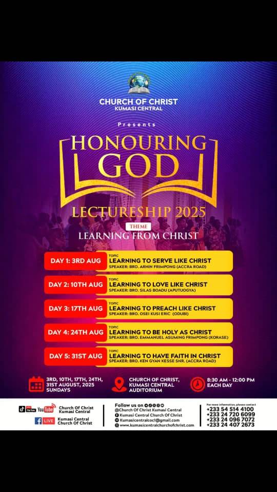 AUGUST ANNUAL LECTURESHIP