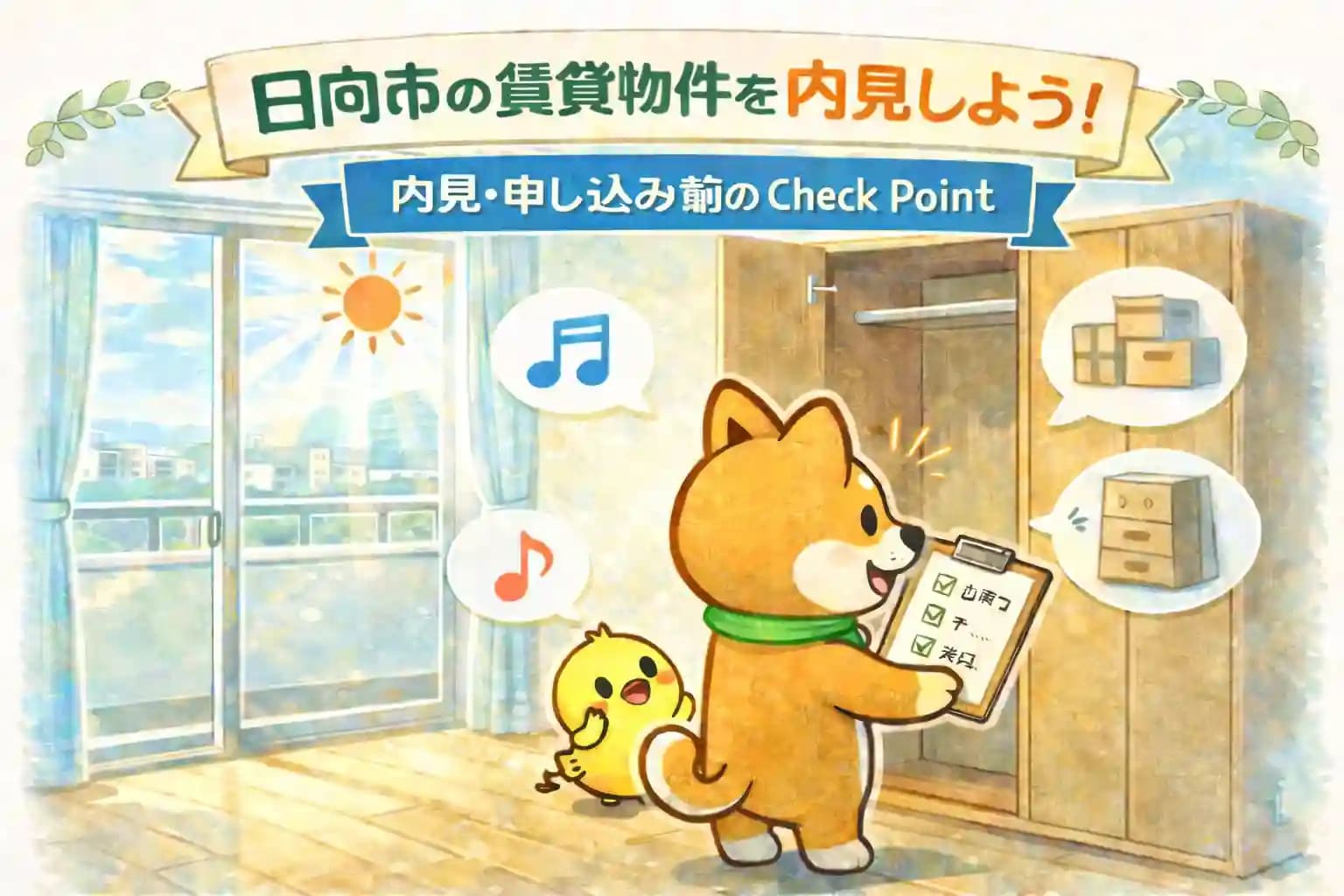 日向市の賃貸内見で後悔しないために｜チェックポイントと申込み前の注意の画像