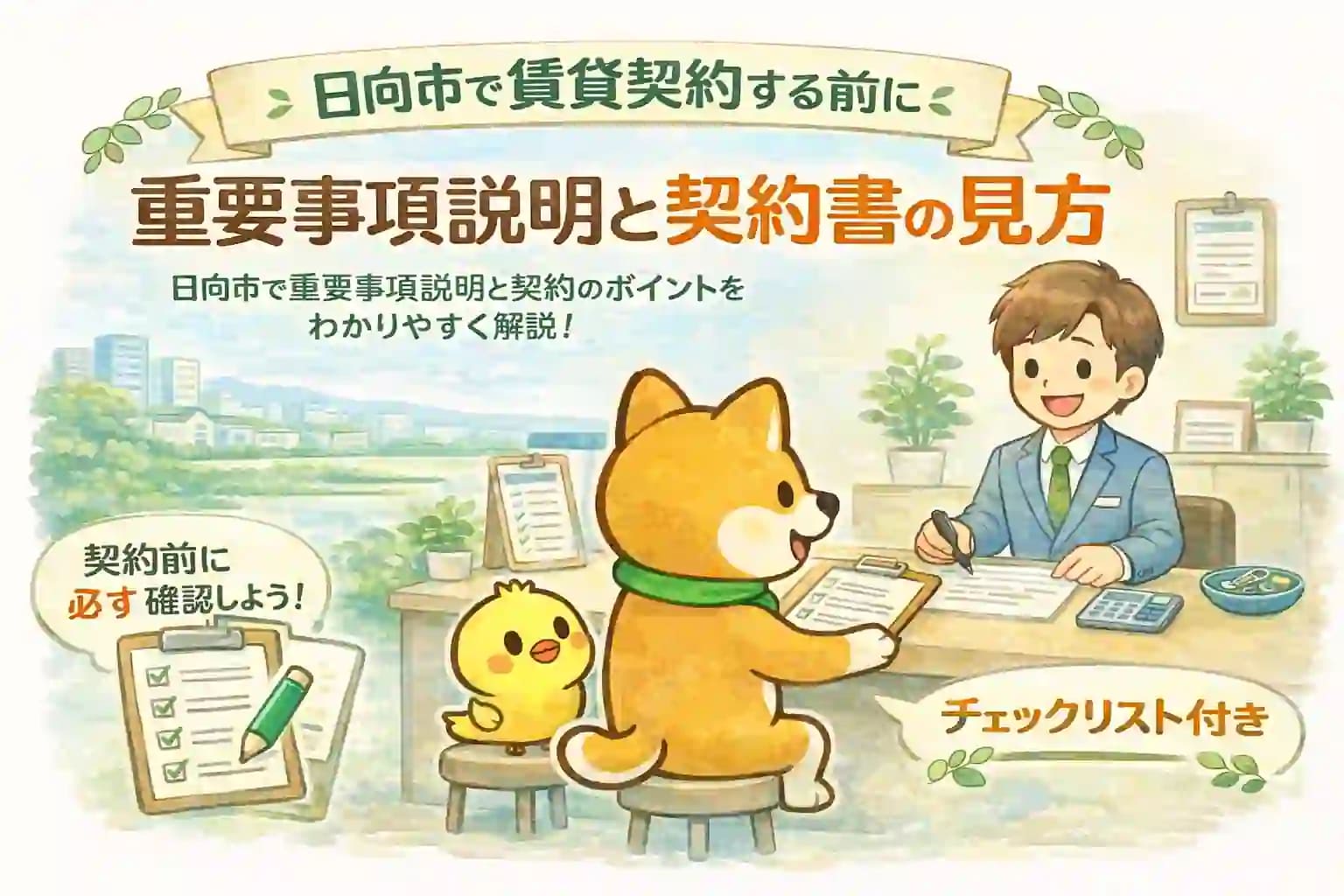 日向市で賃貸契約する前に｜重要事項説明と契約書の見方の画像