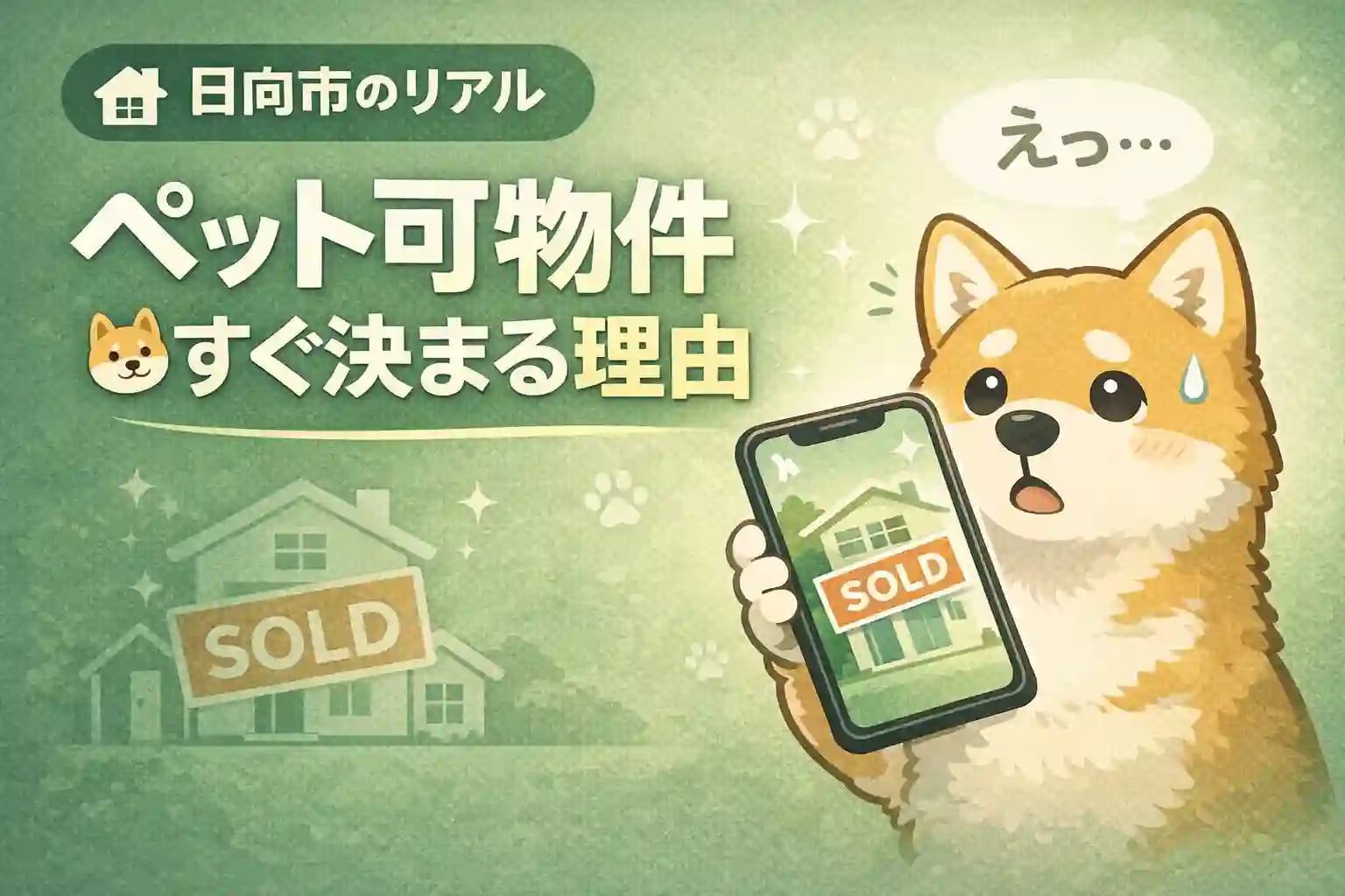 日向市のペット可賃貸がすぐ決まる理由とは？現場の不動産屋がリアルを解説の画像