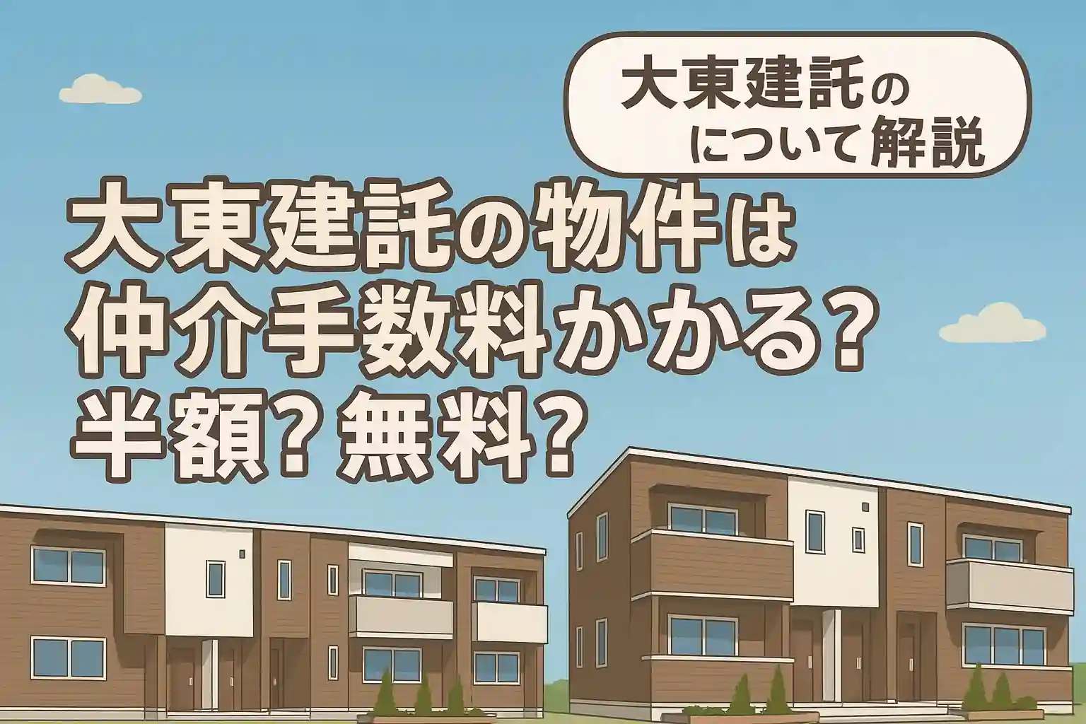 大東建託の仲介手数料は無料になる？半額にする方法と仕組みを現役店長
