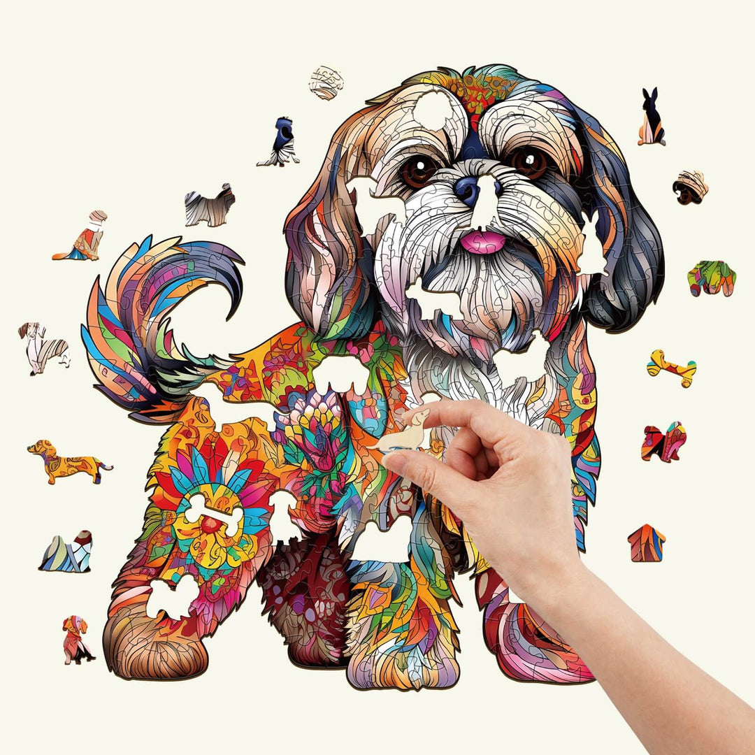 Puzzle de Madera de Perro Shih Tzu