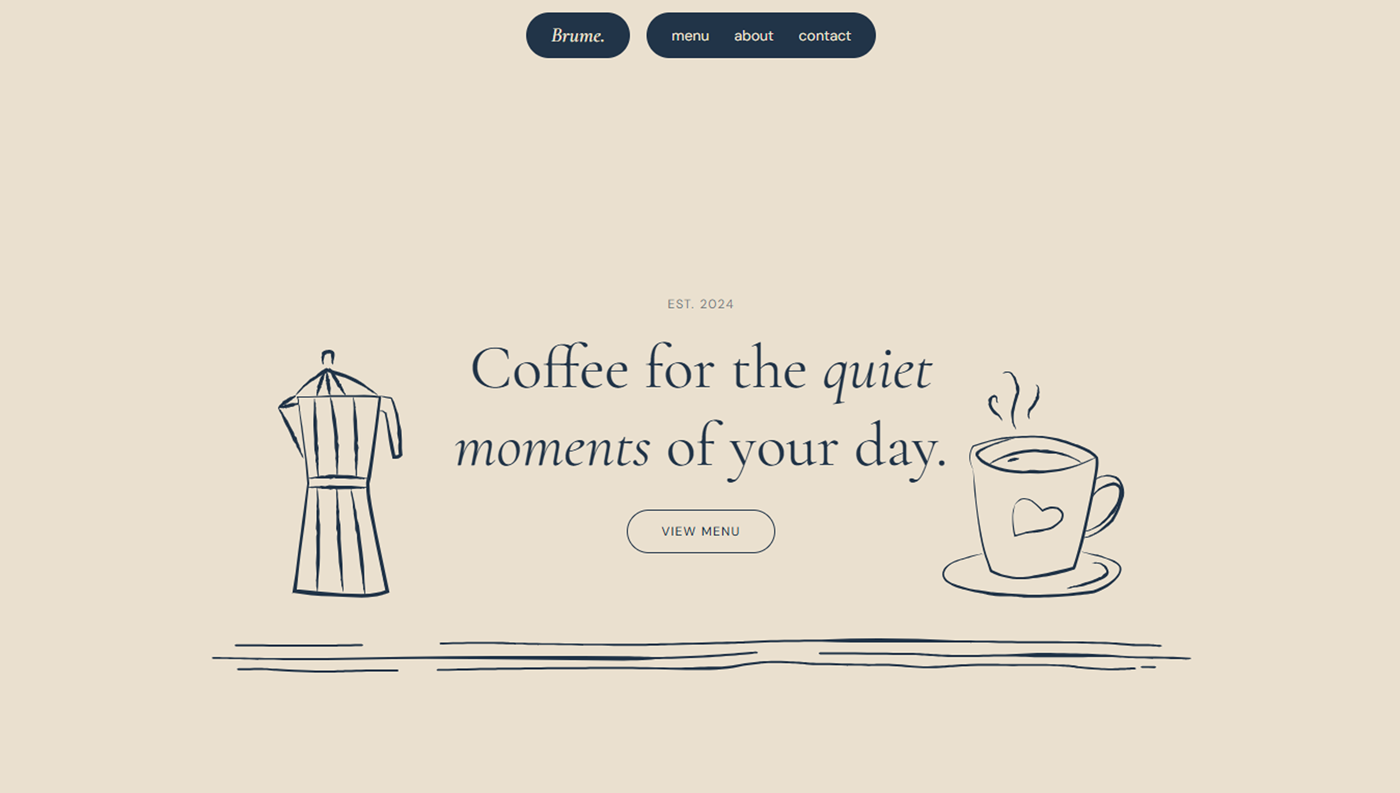 Screenshot of Brume Cafe