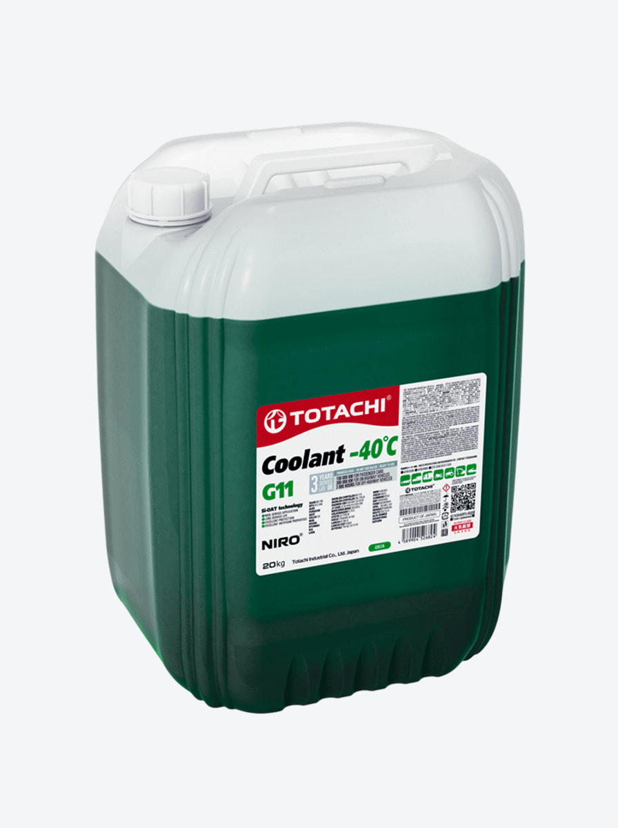  Антифриз TOTACHI NIRO Coolant Green -40C G11 20кг