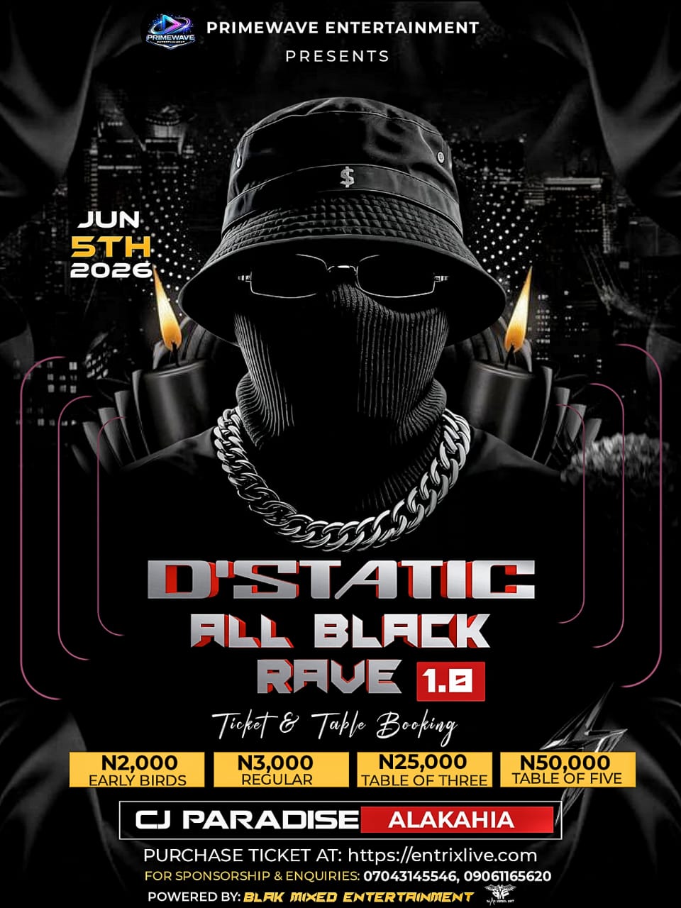 D'STATIC ALL BLACK RAVE 
