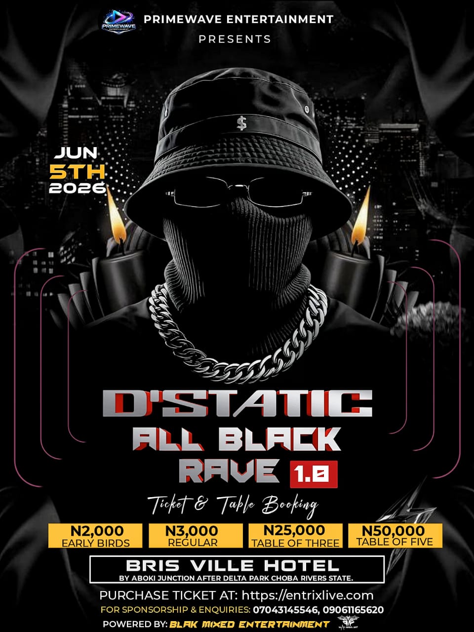 D'STATIC ALL BLACK RAVE 