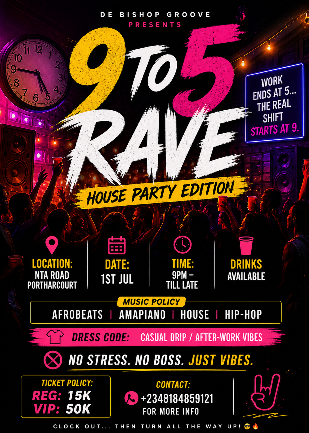 9 to 5 Rave (house party edition)