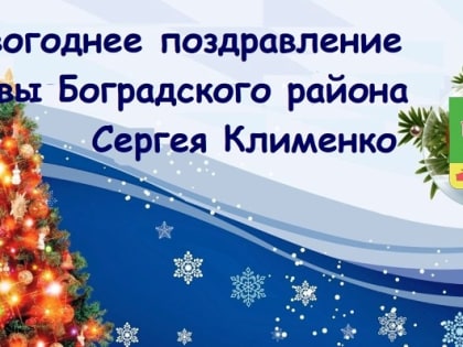 Поздравление главы Боградского района с Новым годом!