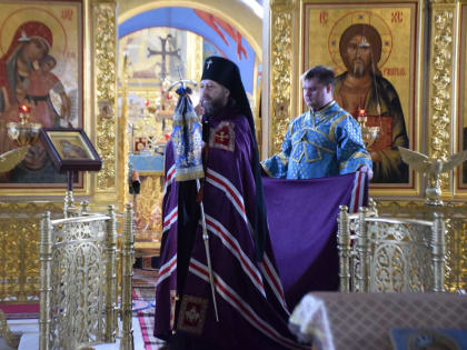 В день праздника Почаевской иконы Божией Матери Преосвященный Владыка совершил Божественную Литургию
