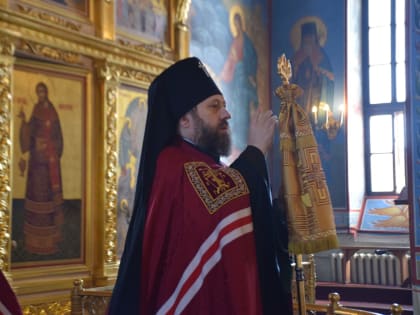 В Неделю 12-ю по Пятидесятнице Управляющий епархией совершил Божественную Литургию Спасо-Преображенском соборе