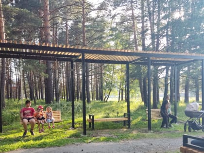 Территориальное общественное самоуправление "Мирный"  подходит к заключительному этапу установки парковых качелей.