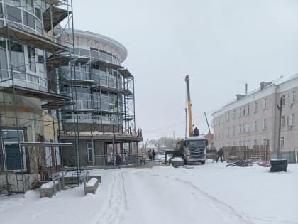 Строительство детской поликлиники в селе Аскиз ведется опережающими темпами