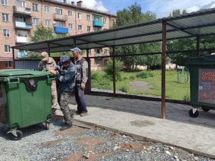 На новых площадках ТКО установлены контейнеры