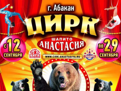 Приглашаем на шоу "Медведи" Цирка-шапито АНАСТАСИЯ